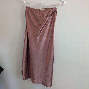 Aritzia Babaton Slip Satin Maxi Skirt in Red Willow